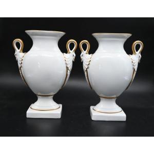 Limoges - Pair Of Porcelain Vases