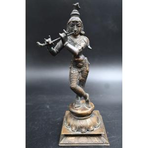 Ancienne Statuette De la Déesse Shiva En Bronze XIXéme Siécle