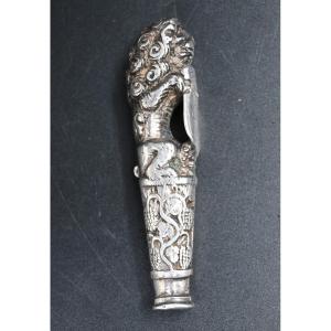 Silver Knife Handle From The 17th Century , Dated 1738