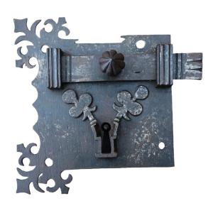 Old Wrought Iron Lock From The 16th-17th Centuries