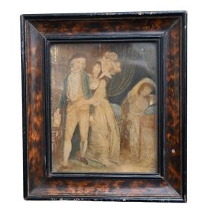 Painted Miniature From The 18th Century, Love Scene