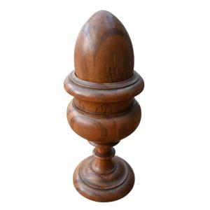 Oeuf Et Gobelet Laminés Multi-bois Antiques Treenware, Début Du 20ème Siècle