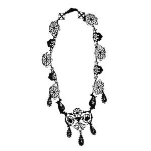 Cast Iron/iron Necklace From Berlin, Early 19th Century