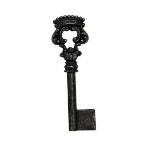 Wrought Iron Key With Crown, Late 17th Century