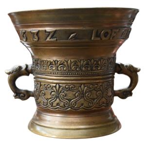 17th Century Dutch Bronze Mortar, 1632