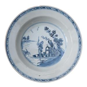 Assiette En Porcelaine Chinoise Du XVIIIe Siècle, époque Qianlong