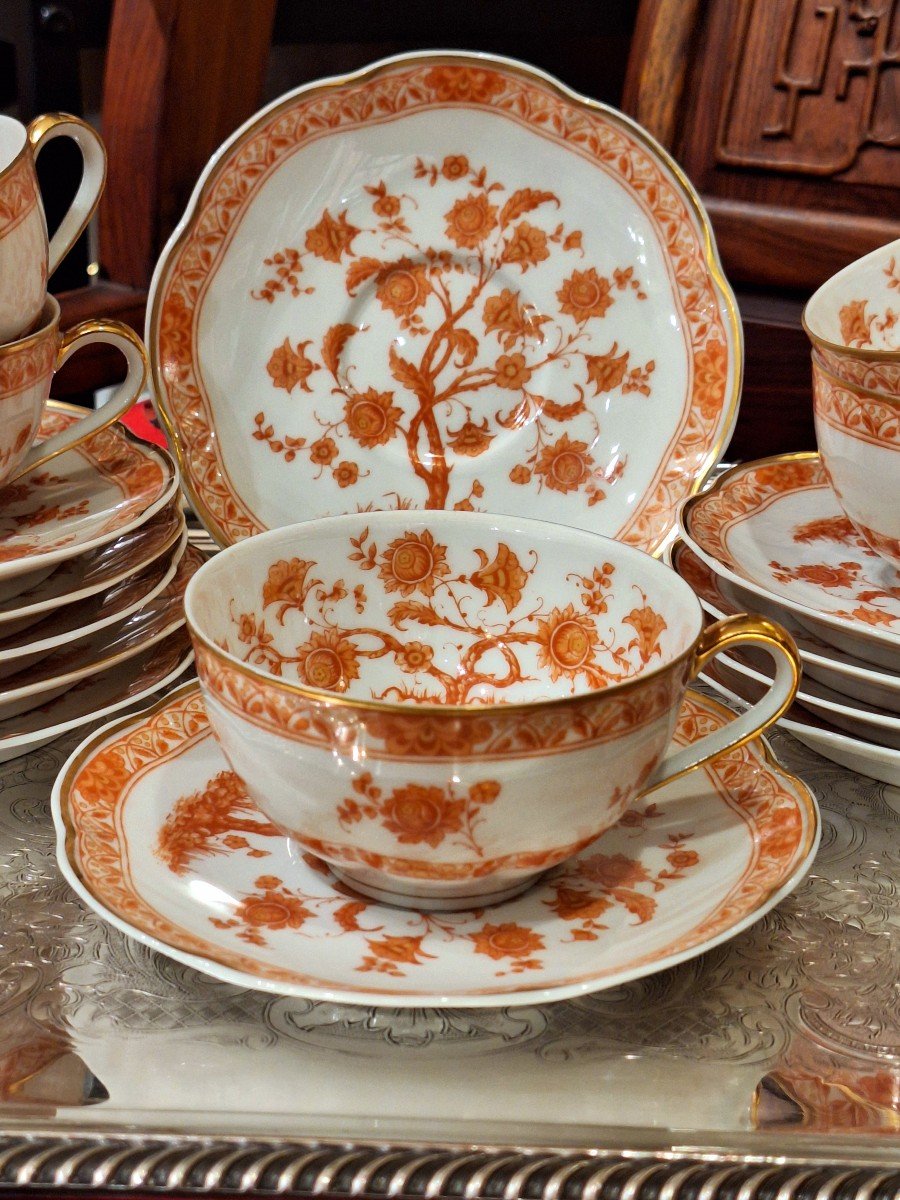 Set Of 11 Haviland "tree Of Life" Porcelain Mugs