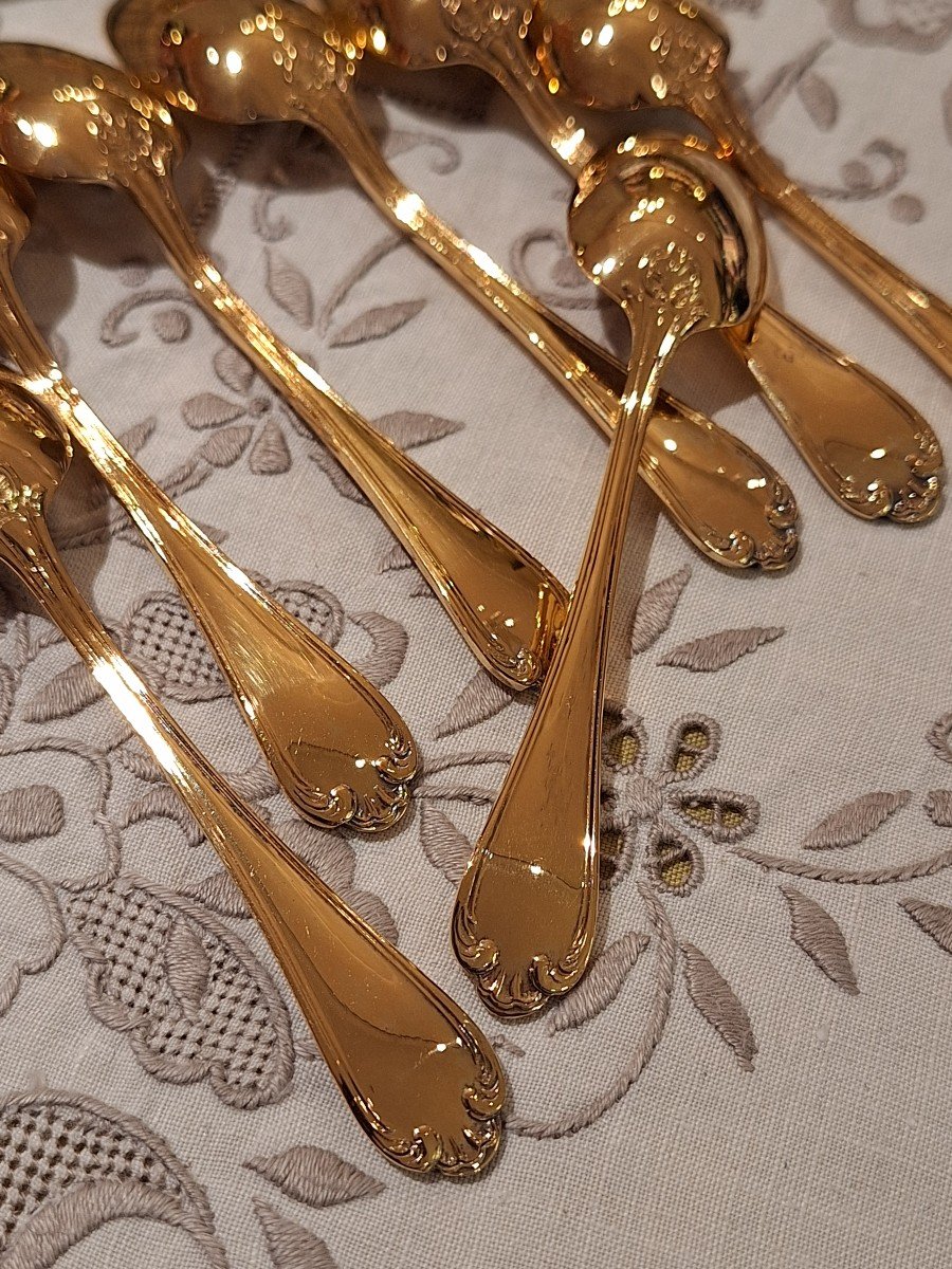 12 Ercuis Dessert Spoons