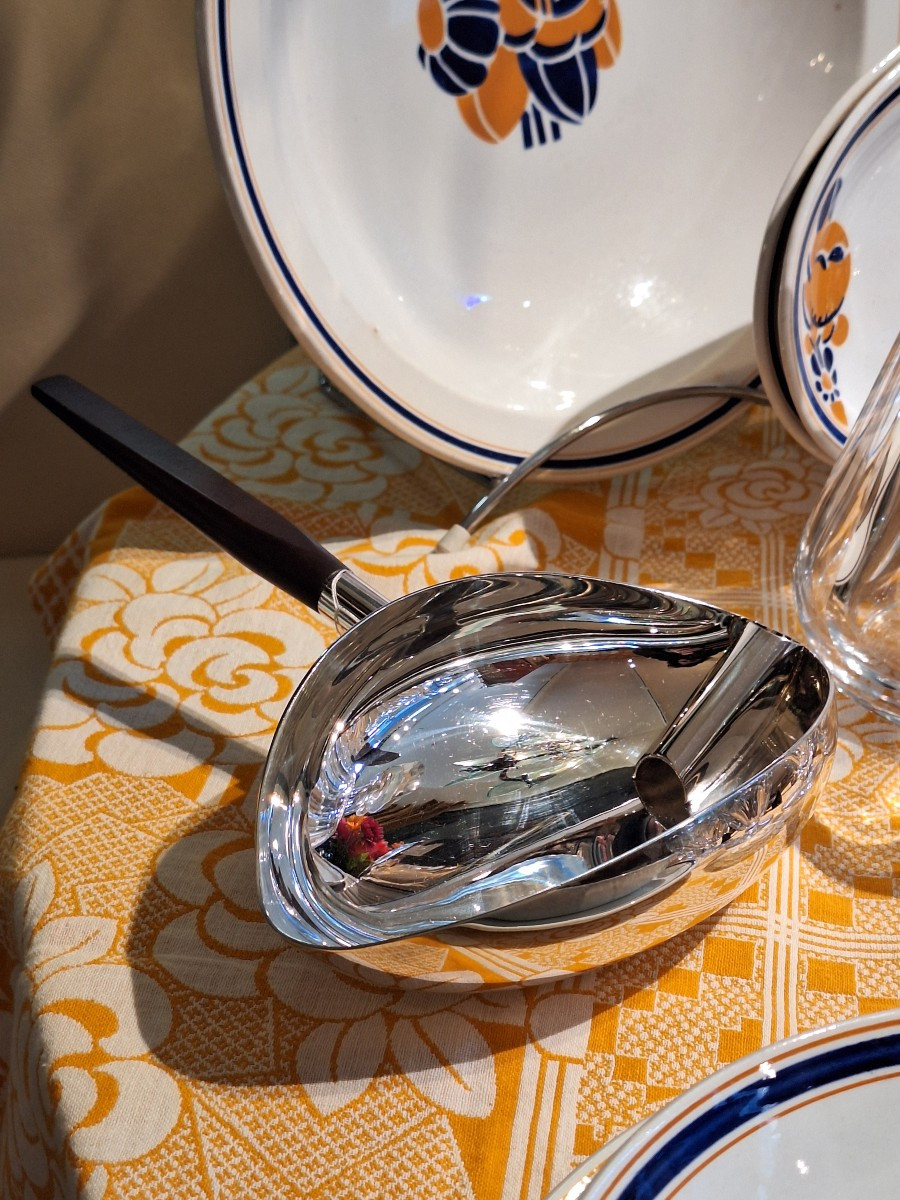 Silver Plated Gravy Boat By Lino Sabattini For Christofle-photo-2