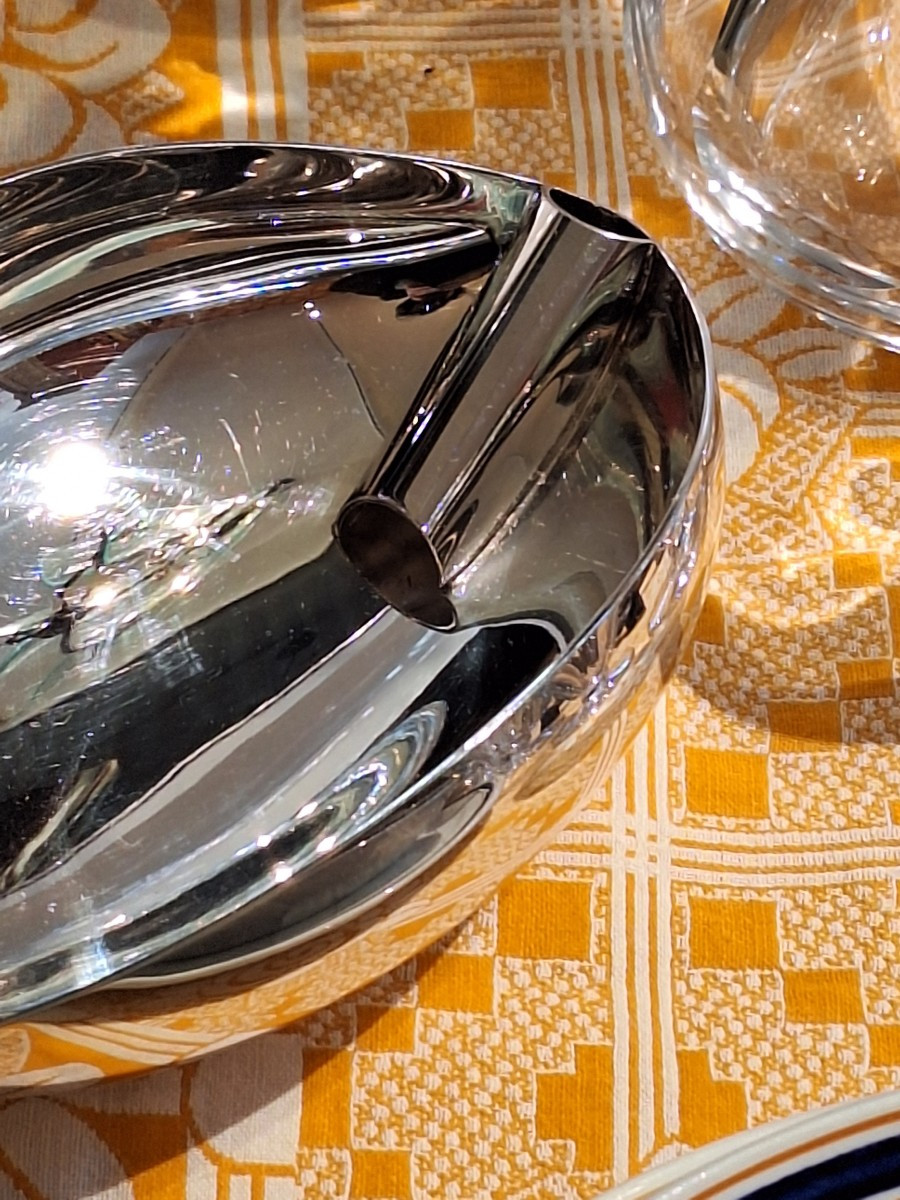 Silver Plated Gravy Boat By Lino Sabattini For Christofle-photo-3