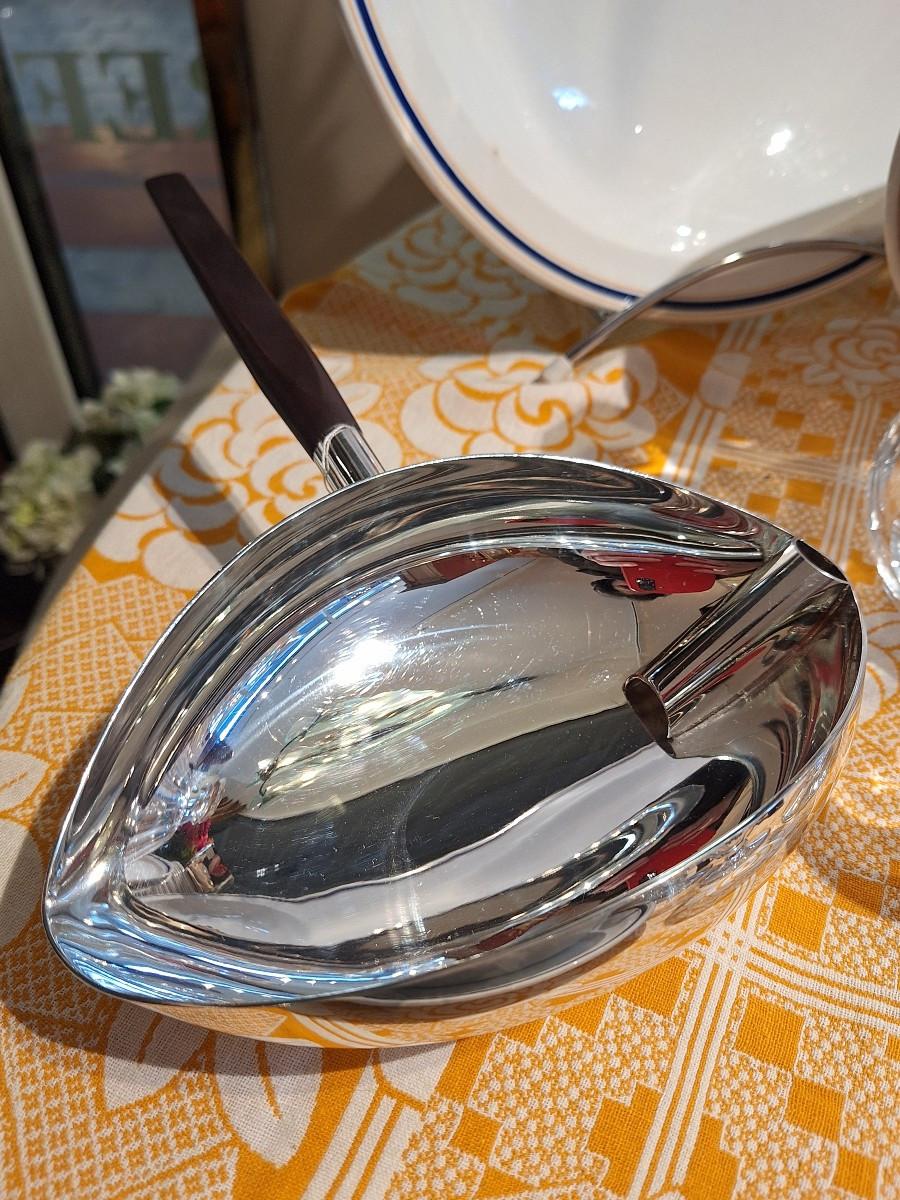 Silver Plated Gravy Boat By Lino Sabattini For Christofle-photo-4