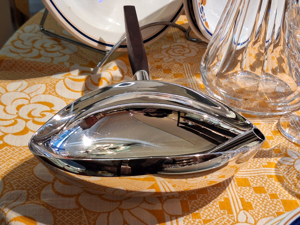 Silver Plated Gravy Boat By Lino Sabattini For Christofle-photo-3