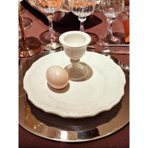 Assiette-coquetier Trompe-l'oeil En Faïence Par Christian Dior 