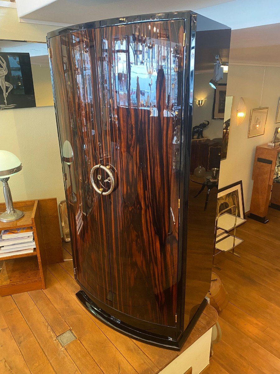 Art Deco Office Cabinet In Macassar Ebony