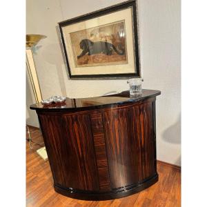 Rounded Art Deco Bar Furniture, Macassar Ebony