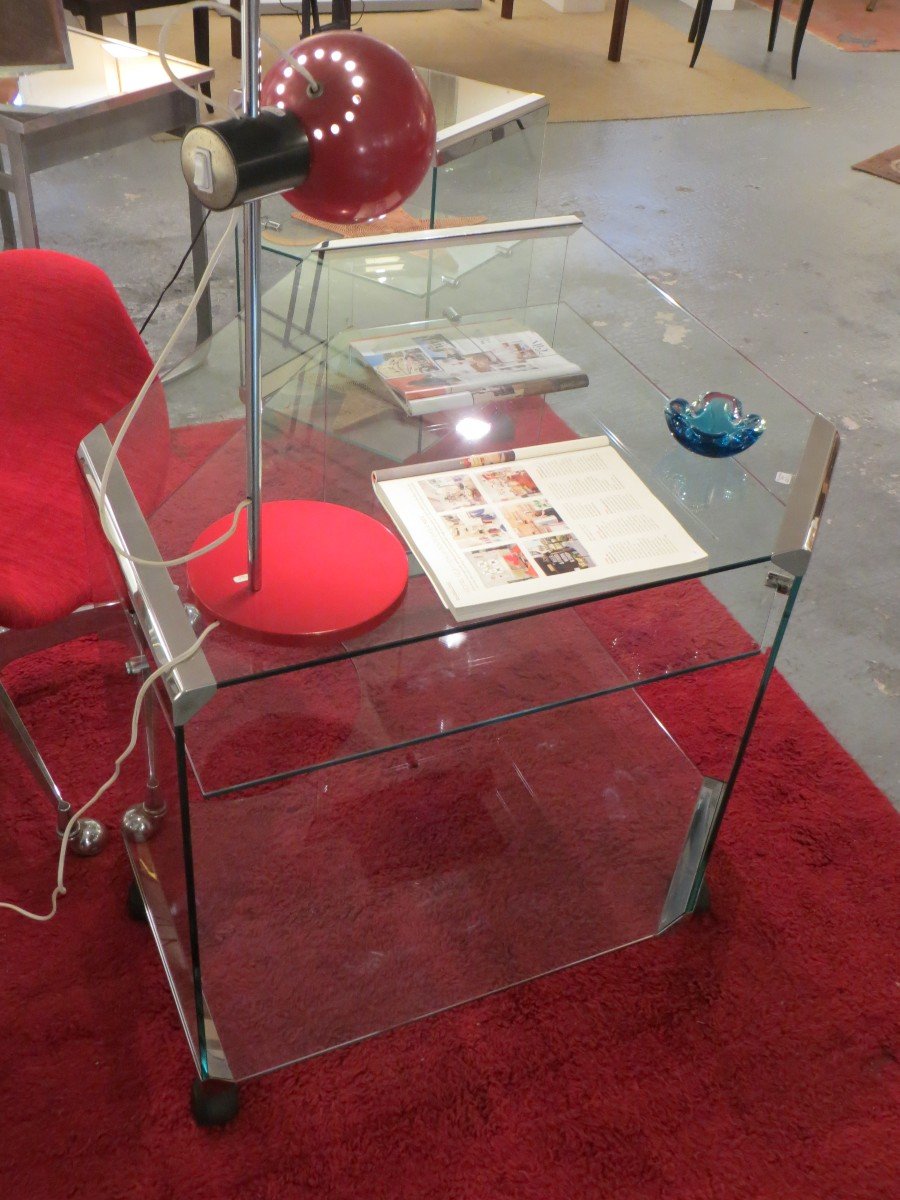 Glass Desk, Corner And Its Side Unit-photo-1