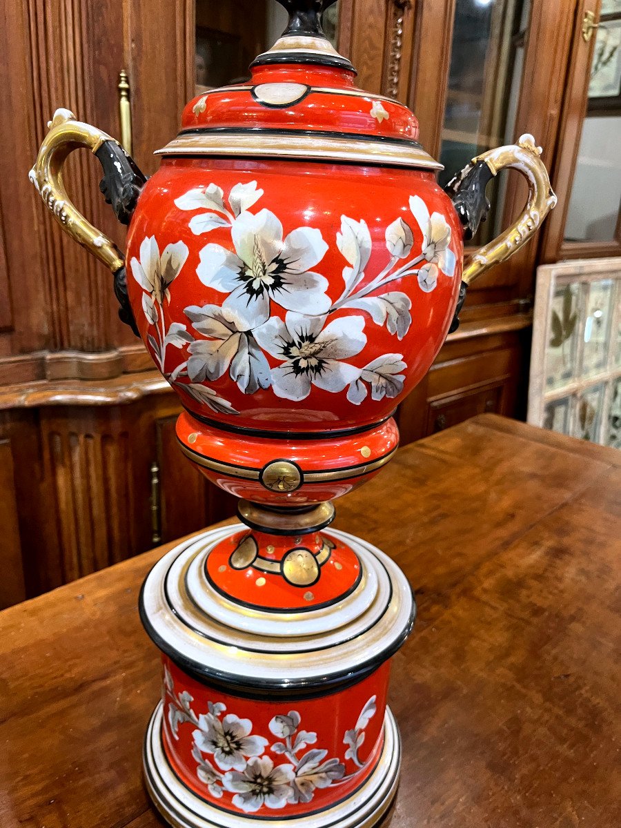 Pair Of Porcelain Pharmacy Vases - 19th Century-photo-3