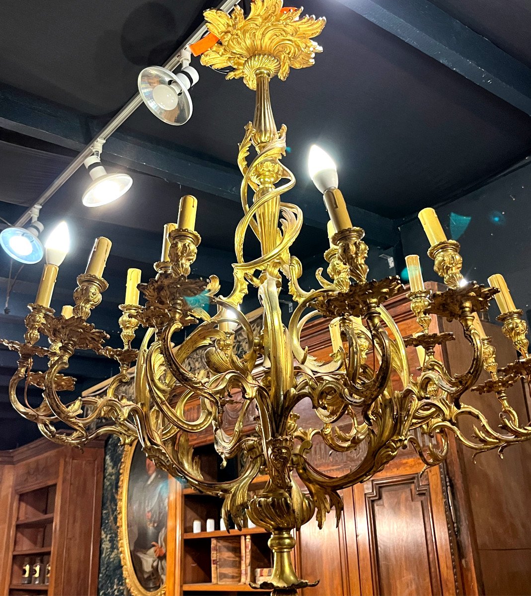 Important Gilt Bronze Chandelier - Napoleon III Period