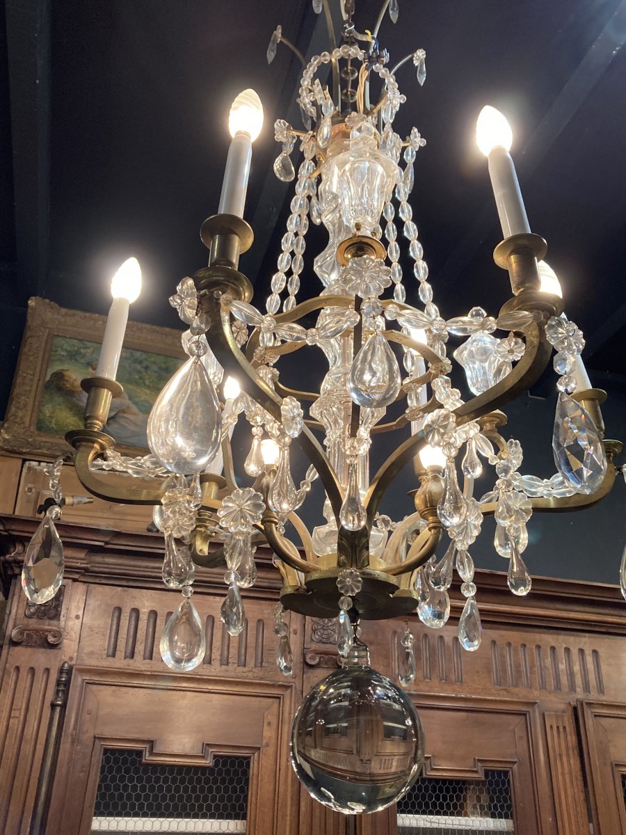 Basket Shaped Chandelier - Circa 1880