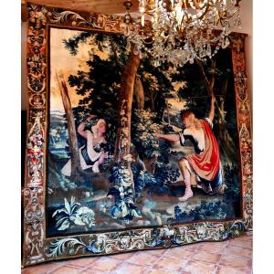 Manufacture Royale De Beauvais Tapestry In Wool And Silk - 17th Century