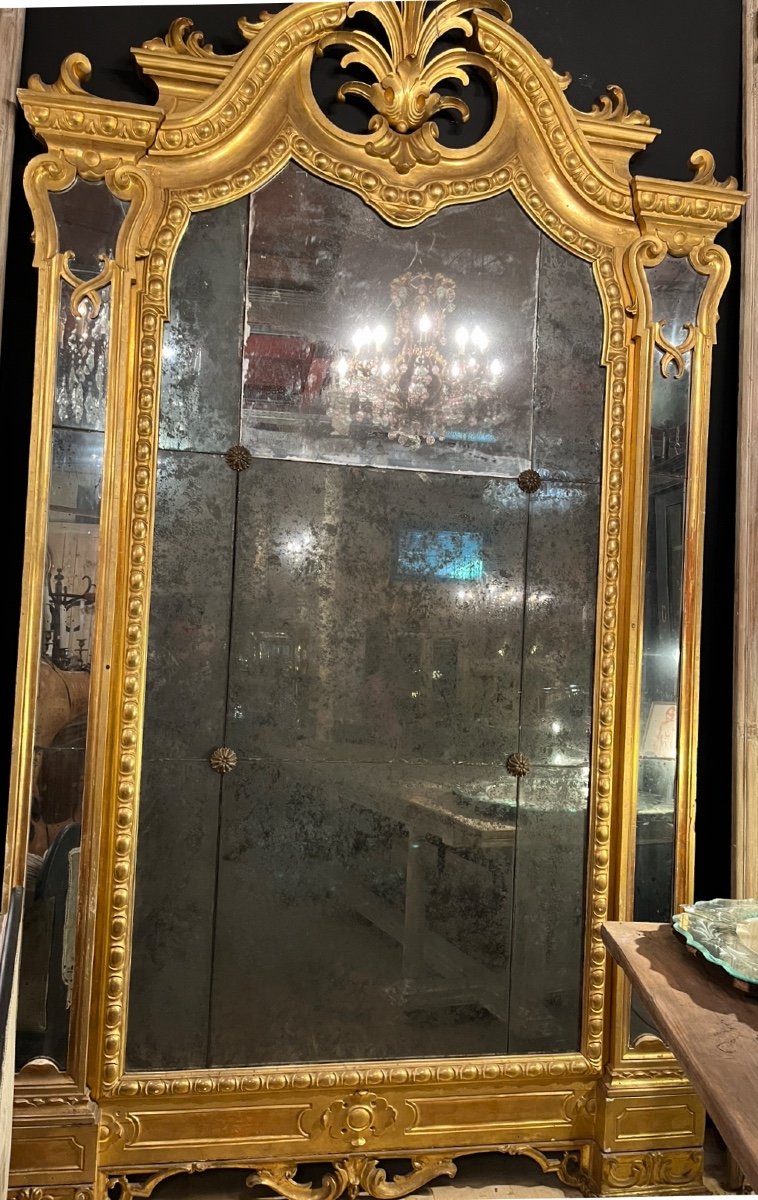 Large Mirror 9,19 Ft *3,28 Ft 19ème  Century -photo-1