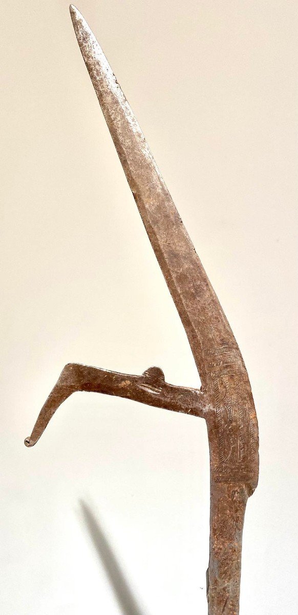 Very Rare And Exceptional Throwing Knife Of The Masalit / Fur Sudan People-photo-5