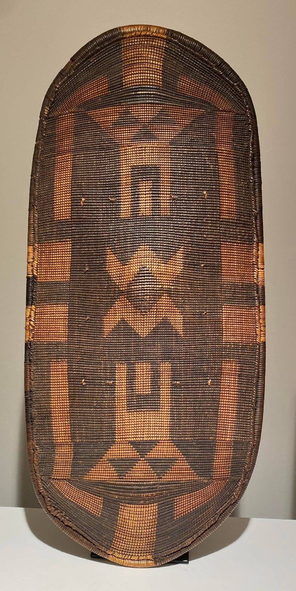 Exceptional Gbilija Zande Shield - Nzakara - Dr Congo - 19th Century - Museum Quality-photo-2