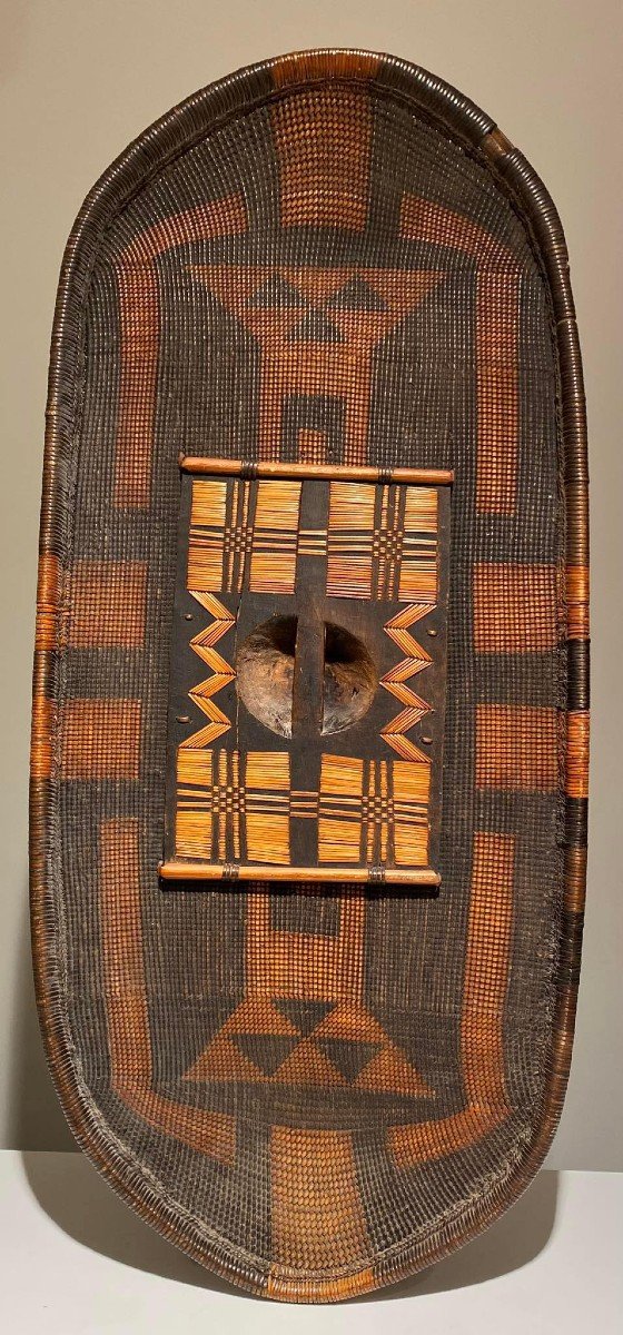 Exceptional Gbilija Zande Shield - Nzakara - Dr Congo - 19th Century - Museum Quality-photo-3