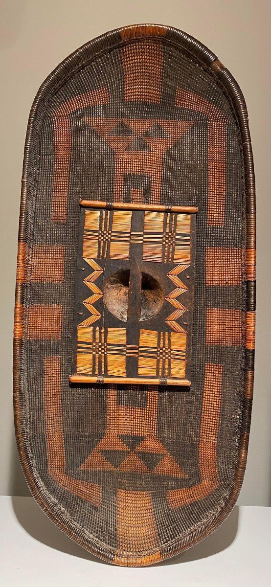 Exceptional Gbilija Zande Shield - Nzakara - Dr Congo - 19th Century - Museum Quality-photo-4