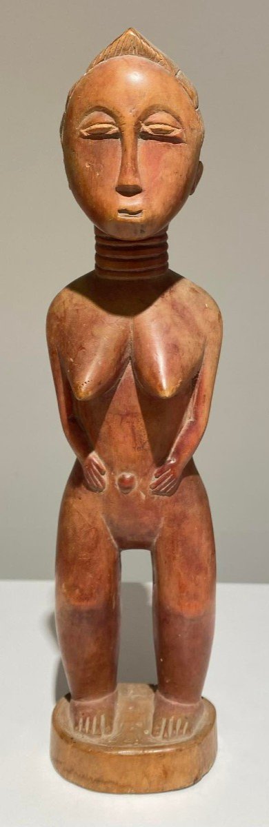 Impressive Baule Statue Ivory Coast Type Blolo Bla - Burkina Faso - Early 20th Century-photo-2