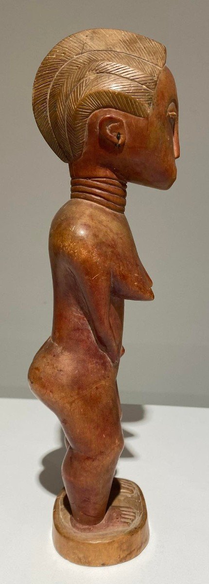 Impressive Baule Statue Ivory Coast Type Blolo Bla - Burkina Faso - Early 20th Century-photo-3