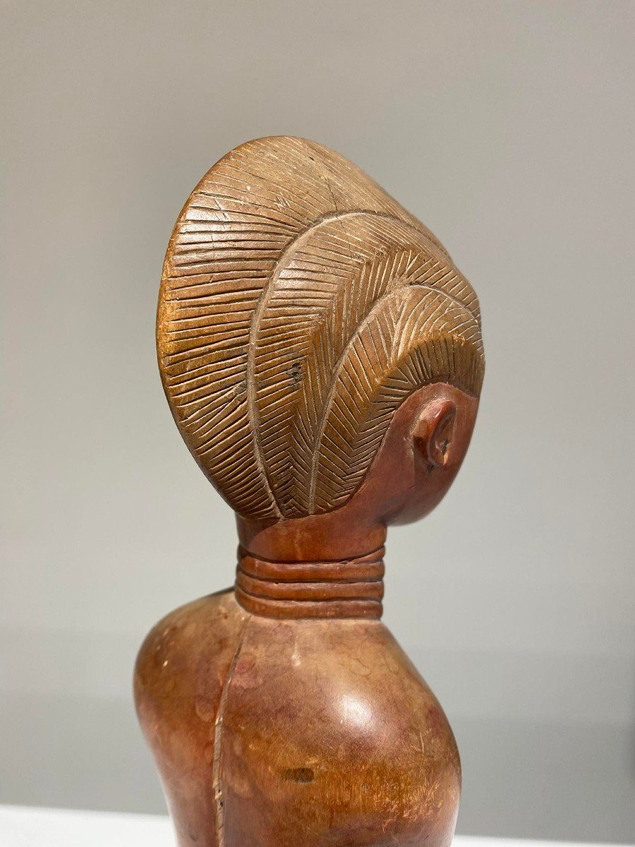 Impressive Baule Statue Ivory Coast Type Blolo Bla - Burkina Faso - Early 20th Century-photo-7