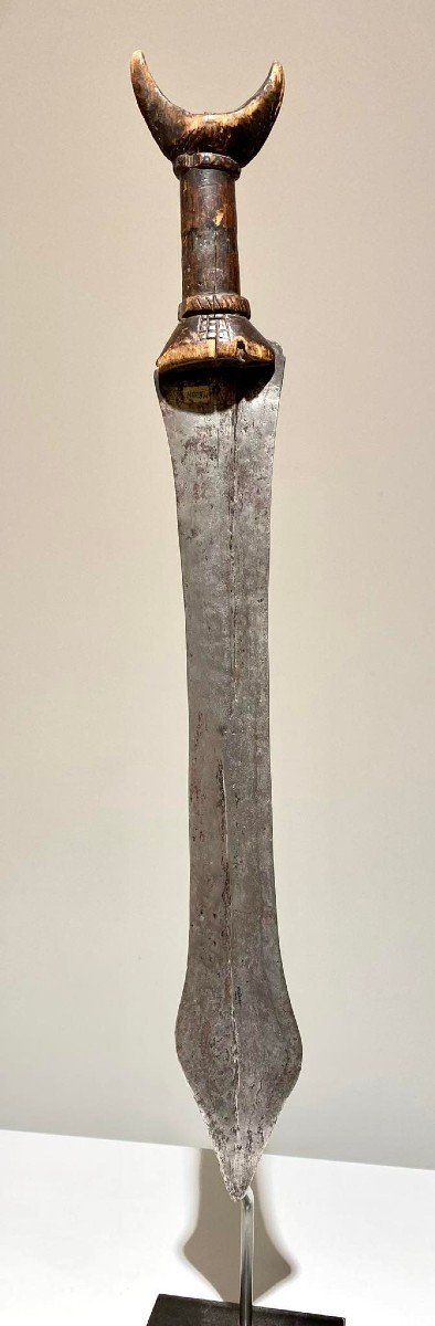 Old And Rare Knife From The Mbuun / Pindi Tribe - Dr Congo Kwango Kwilu Region -19th African-photo-3