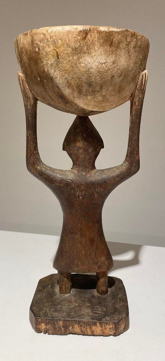 Impressionnante Ancienne Porteuse De Coupe Yoruba - Nigeria - Bénin  -Avant 1920 / 19ème Siècle-photo-2