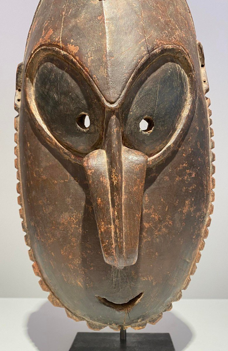 Ancient Mask Of The Brag Type, Area Of Murik/ Sepik / Ramu Papua New Guinea / Oceania Art-photo-2