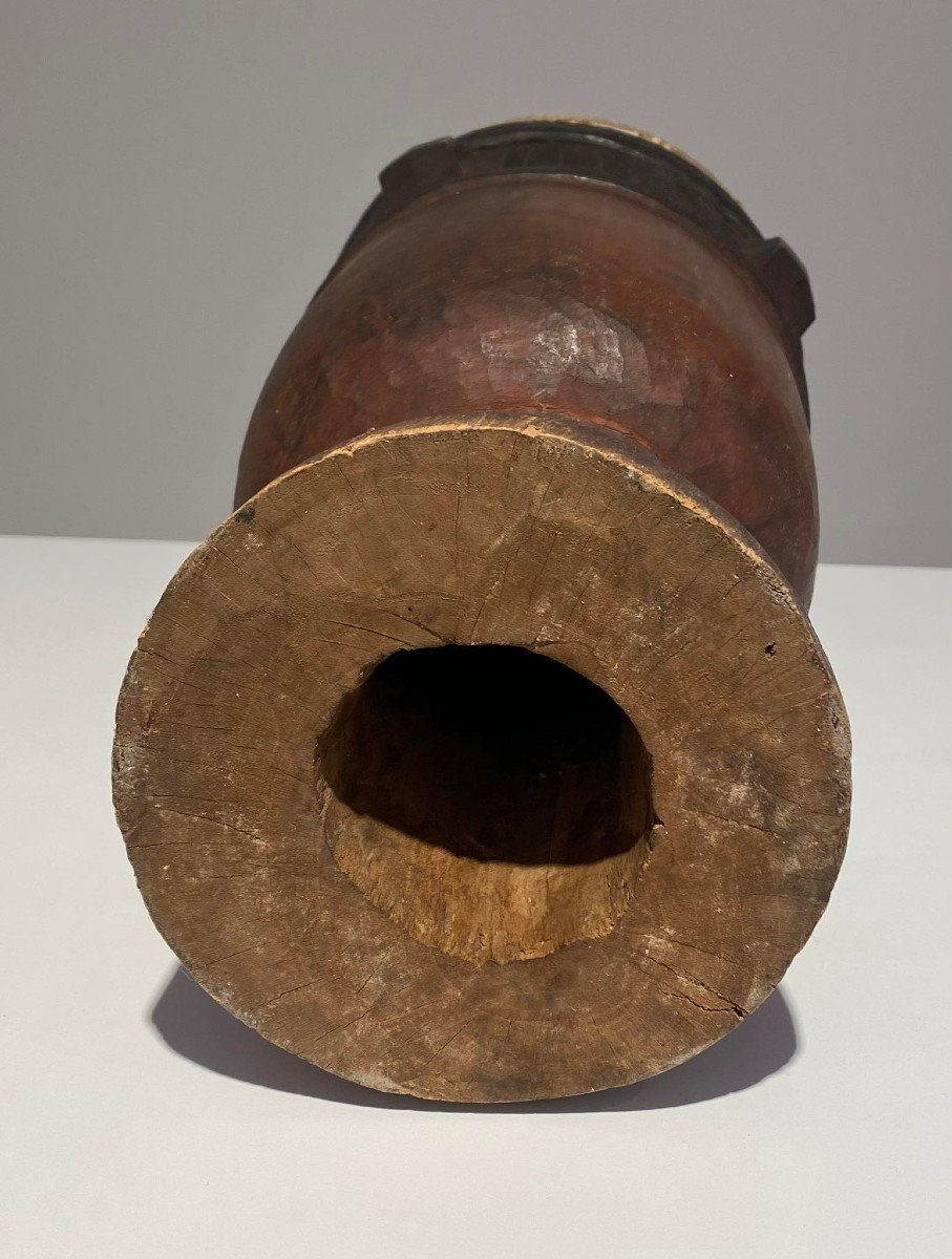 Drum From The Tshokwe / Chokwe Tribe - Dr Congo African Art Angola - Early 20th-photo-5