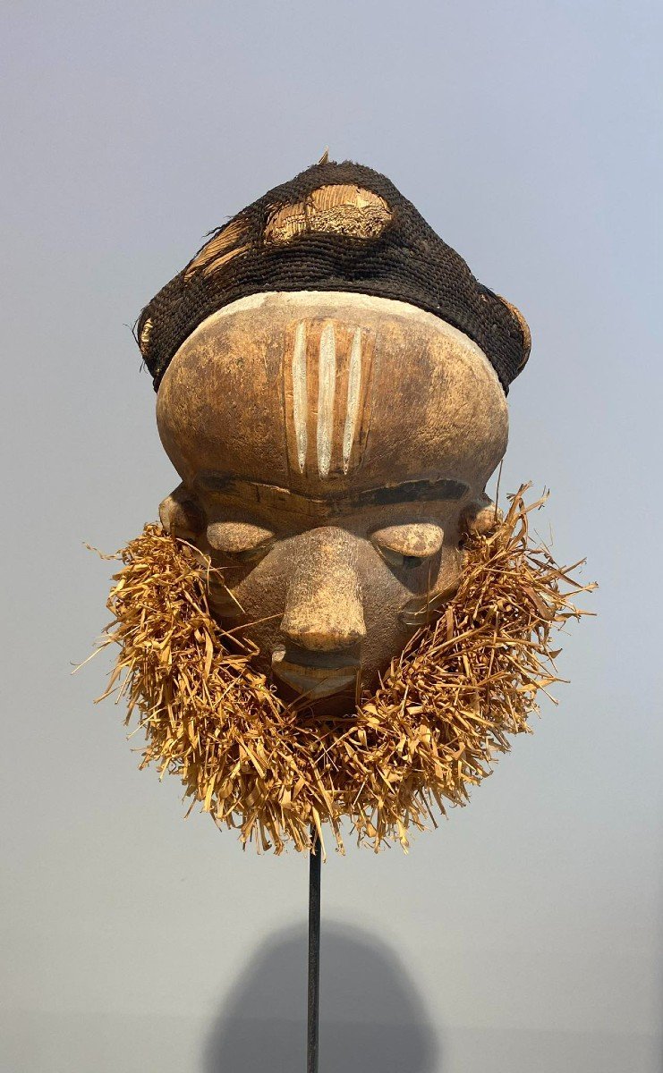 Mbuya Type Mask From The Pende Tribe Zaire Dr Congo Tribal African Art-photo-2