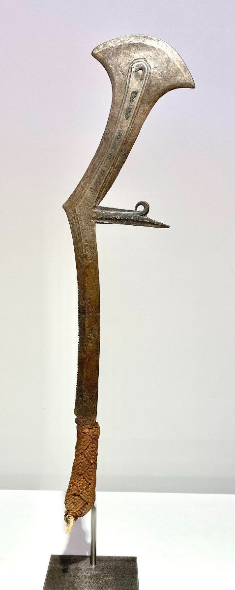 Old Exceptional Throwing Knife From The Gbaya Kota Pomo Tribe Ca 1880 Central Africa Congo-photo-2