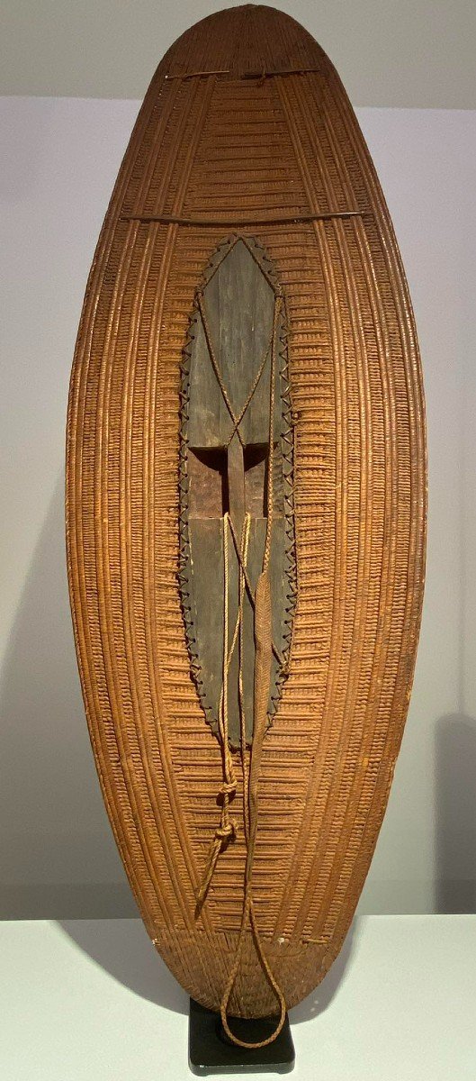 Exceptional Rare Ngiri Lobala Mabo Ngbaka Shield - Dr Congo - 19th Century - Museum Quality-photo-5