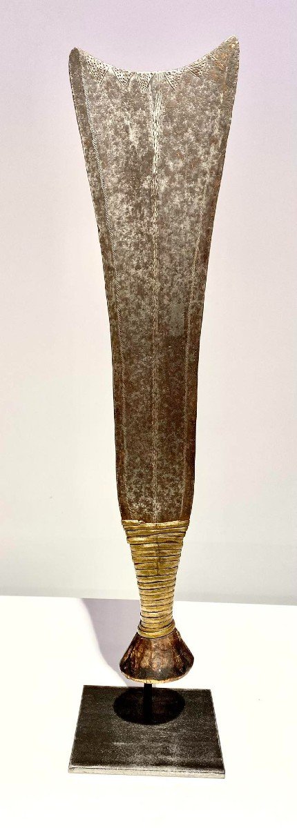 Epée courte / Couteau De La Tribu Ngombe / Ngbandi Dr Congo Ubangi - Afrique Ca 1900-photo-5