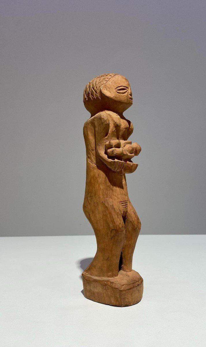 Ancient Statue Of The Tshokwe Tribe / Chokwe Lwena - Dr Congo African Art Angola - Late 19th-photo-3