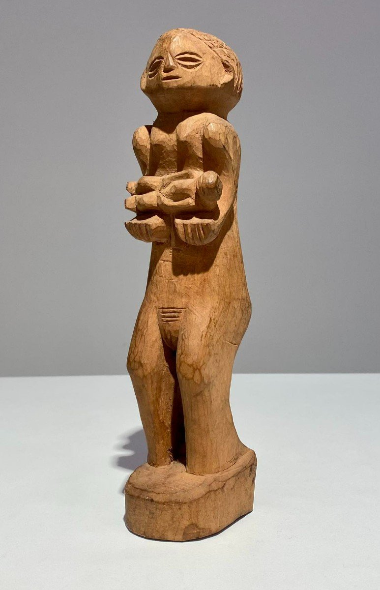 Ancient Statue Of The Tshokwe Tribe / Chokwe Lwena - Dr Congo African Art Angola - Late 19th