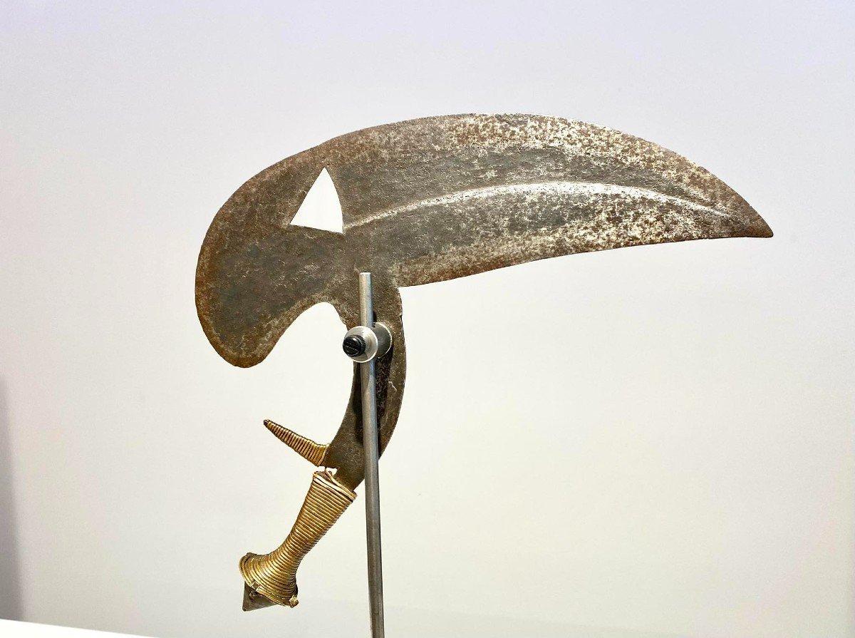 Exceptional Ceremonial Knife Kota Gabon Pas Congo People Type Onzil Musele Osele De Jet-photo-6