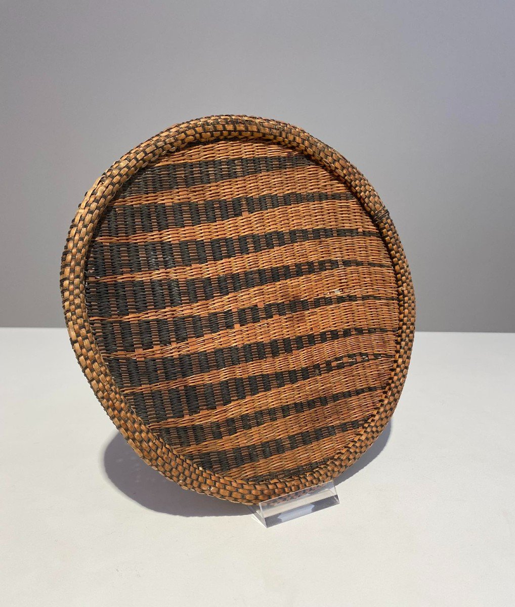 Old Tutsi Basket - Rwanda - African Basketry - Late 19th Century Congo-photo-4