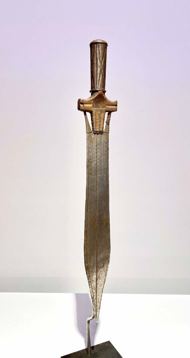 Ancient Short Fang Sword Ntsakh Ou Fa Fang People Gabon African Art Congo 19th Century -photo-2