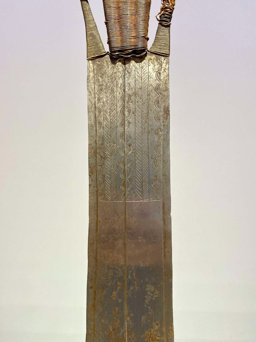 Ancient Short Fang Sword Ntsakh Ou Fa Fang People Gabon African Art Congo 19th Century -photo-4