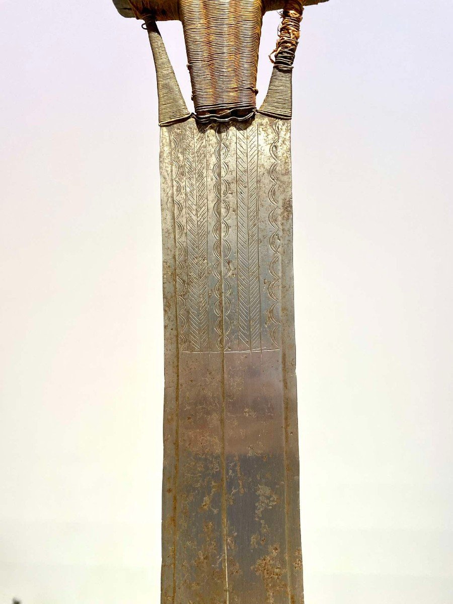 Ancient Short Fang Sword Ntsakh Ou Fa Fang People Gabon African Art Congo 19th Century -photo-2