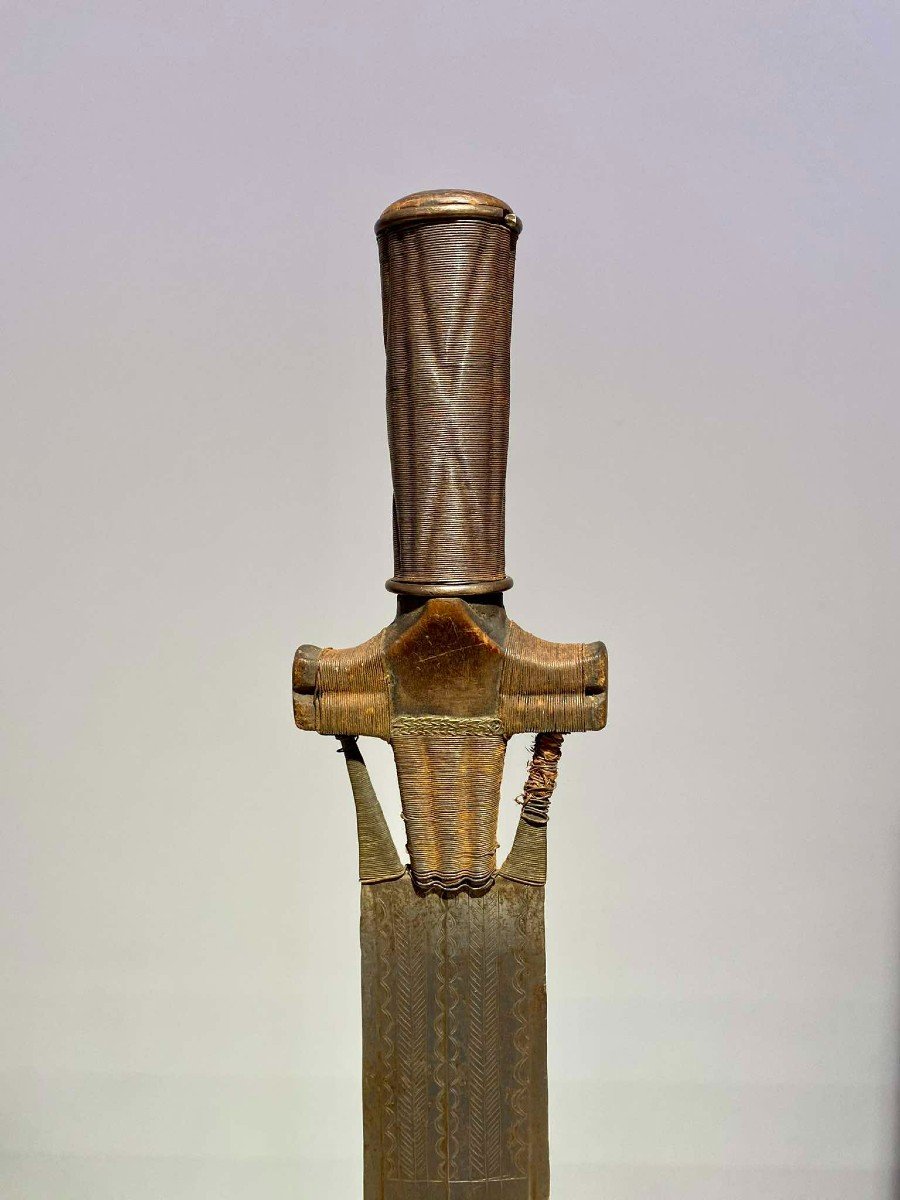 Ancient Short Fang Sword Ntsakh Ou Fa Fang People Gabon African Art Congo 19th Century -photo-3