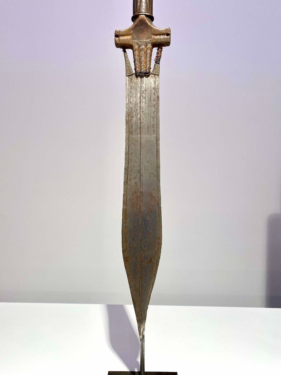 Ancient Short Fang Sword Ntsakh Ou Fa Fang People Gabon African Art Congo 19th Century -photo-4