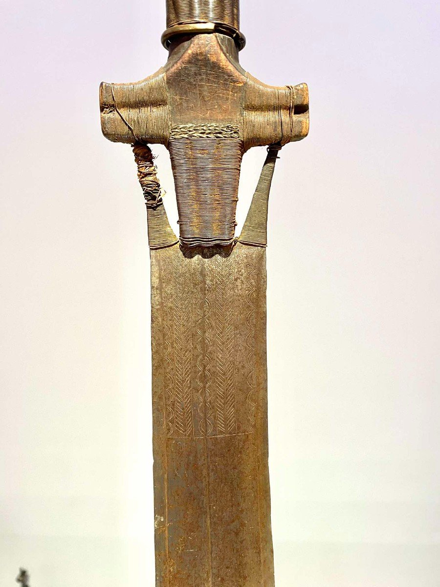 Ancient Short Fang Sword Ntsakh Ou Fa Fang People Gabon African Art Congo 19th Century -photo-5